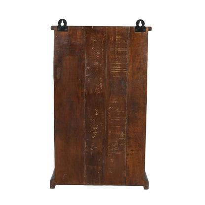 Antique Indian Teak Wood Glass Wall-Mounted Cabinet – c.1920