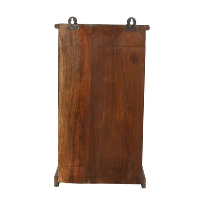 Antique Indian Teak Wood Glass Wall-Mounted Cabinet – c.1920