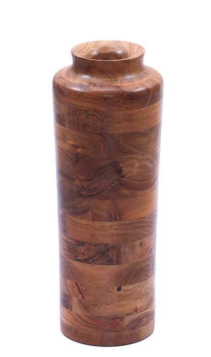 Indian Artisan Made Fairtrade Large Acacia Wood Vase