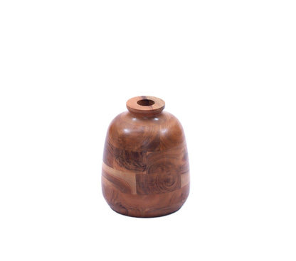 Indian Artisan Made Fairtrade Acacia Wood Vase