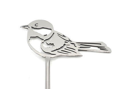 Sitting Bird Stainless Steel Plant Stake