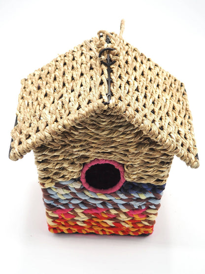 Munja And Reclaimed Sari Fabric Bird Nester