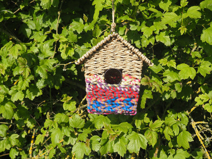 Munja And Reclaimed Sari Fabric Bird Nester
