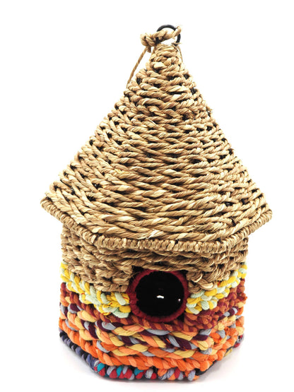 Munja And Reclaimed Sari Fabric Bird Nester
