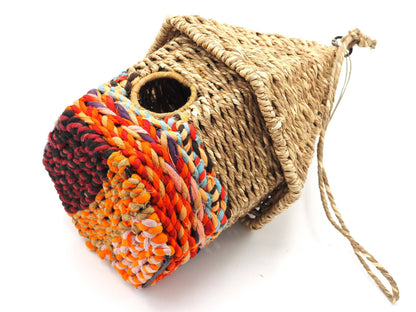 Munja And Reclaimed Sari Fabric Bird Nester