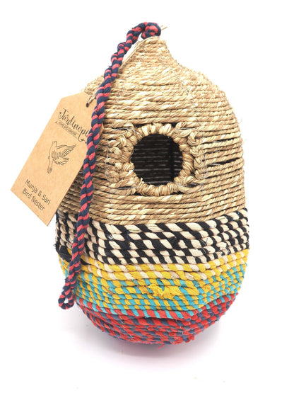 Munja And Reclaimed Sari Fabric Bird Nester