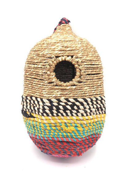 Munja And Reclaimed Sari Fabric Bird Nester
