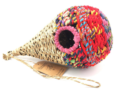 Munja And Reclaimed Sari Fabric Bird Nester
