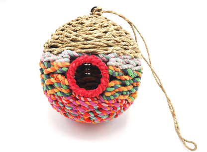 Munja And Reclaimed Sari Fabric Bird Nester