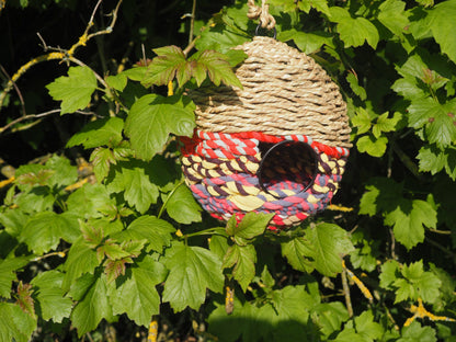 Munja And Reclaimed Sari Fabric Bird Nester