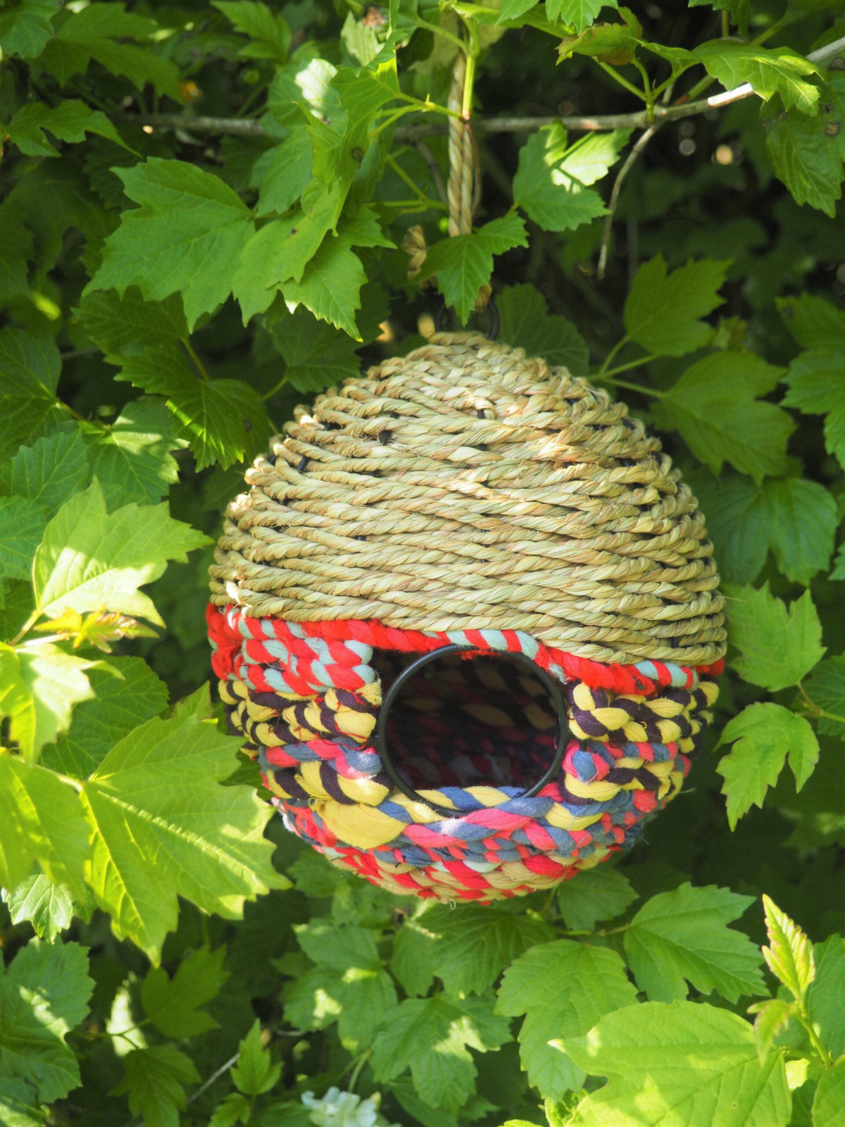 Munja And Reclaimed Sari Fabric Bird Nester