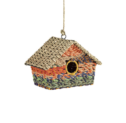 Munja And Reclaimed Sari Fabric Bird House