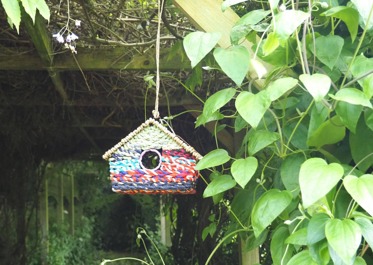 Munja And Reclaimed Sari Fabric Bird House