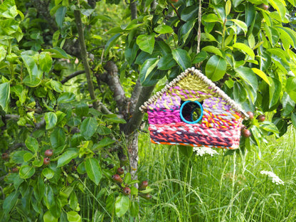 Munja And Reclaimed Sari Fabric Bird House