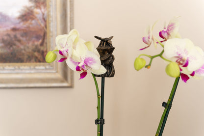 Set of 5 Animals & Insects Cane or Stake Toppers Hedgehog, Bee, Butterfly, Frog, Snail