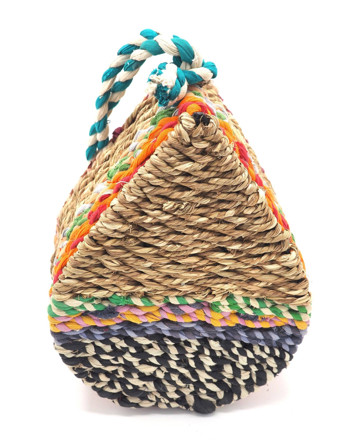 Munja And Reclaimed Fabric Eco Hanging Bee Home