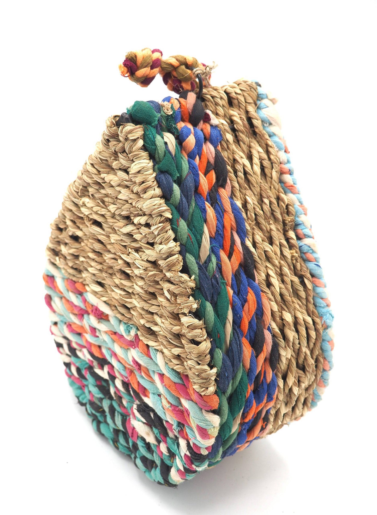 Munja And Reclaimed Fabric Eco Hanging Bee Home