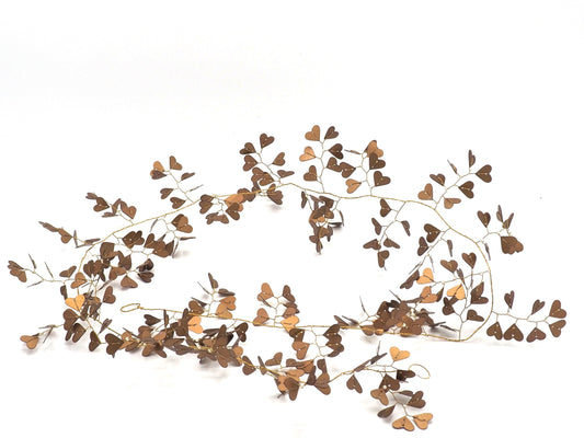 Copper Coloured Hearts Garland Decoration