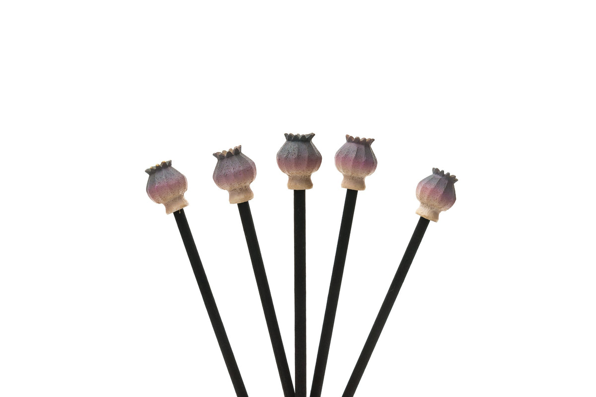 Poppy Seed Heads Diffuser Decor Reed Diffuser Decoration - Set of 5