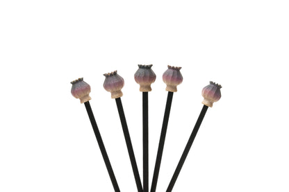 Poppy Seed Heads Diffuser Decor Reed Diffuser Decoration - Set of 5