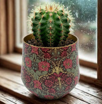 6CM Enamel & Iron Cacti or Succulent Pot Cover - Purple