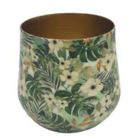 6CM Enamel & Iron Cacti or Succulent Pot Cover - Green