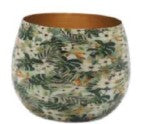 6CM Enamel & Iron Cacti or Succulent Pot Cover - Green