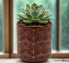 6CM Enamel & Iron Cacti or Succulent Pot Cover - Purple