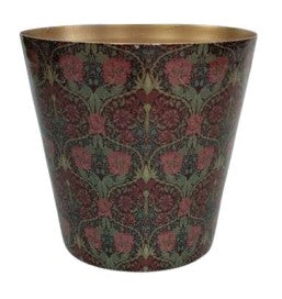 12cm Enamel & Iron Orchid Pot Cover - Purple