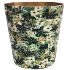 9.5cm Enamel & Iron Orchid Pot Cover - Green