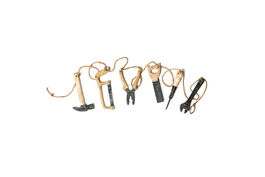 Decorative Handmade Garage Tool Garland - Steel