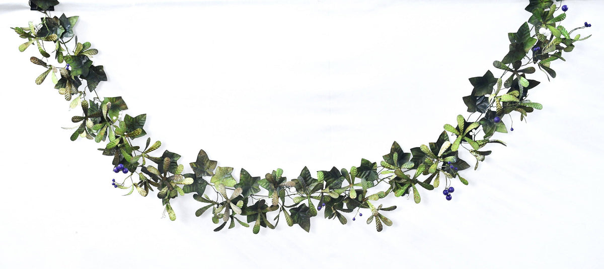 Christmas Artisan Fairtrade Metal Mistletoe Garland Decoration