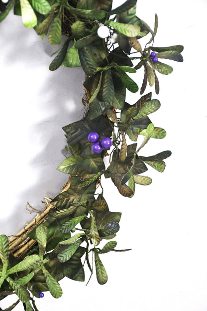 Christmas Artisan Fairtrade Metal Mistletoe Wreath Door Decoration