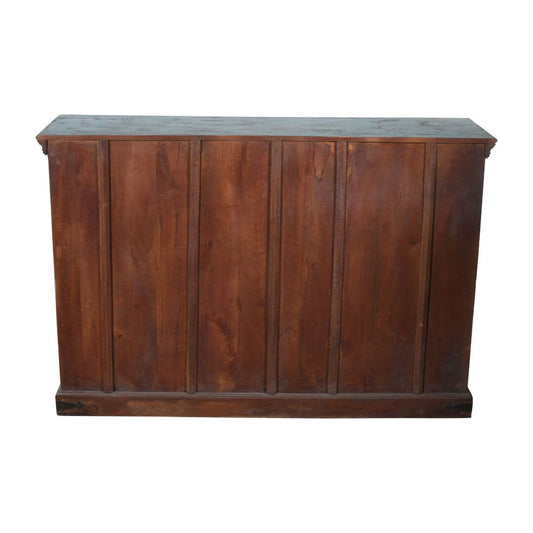 Antique Indian 1930s Teak Wood Kitchen Dresser Base – Distressed Blue Cupboard