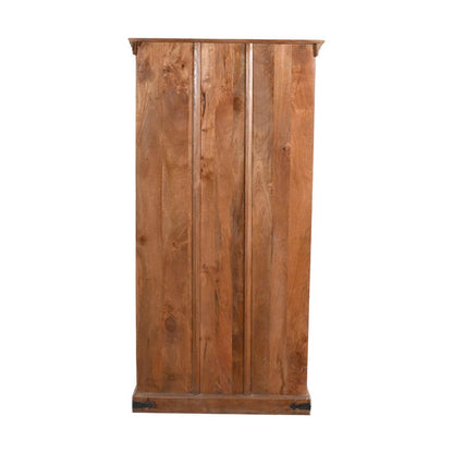 Vintage Indian Teak Wood Reclaimed Jali Door Cabinet – Distressed White Display Cupboard