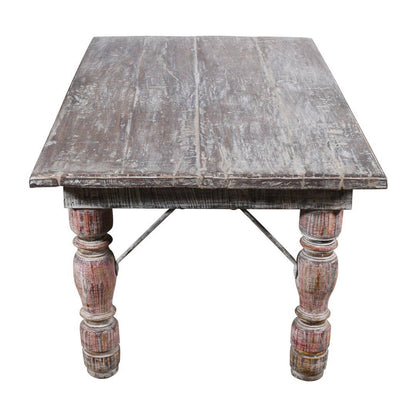 Antique Indian Teak Wood Patak Dining Table - 1900s