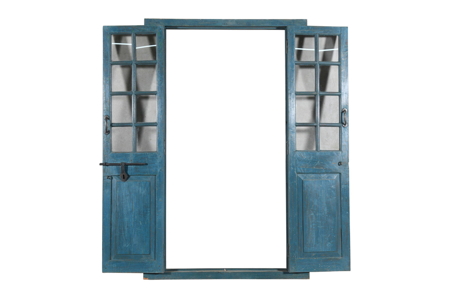 Antique Indian Teak Wood Pair Of Doors And Frame