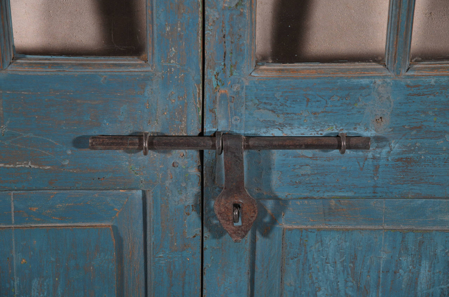 Antique Indian Teak Wood Pair Of Doors And Frame