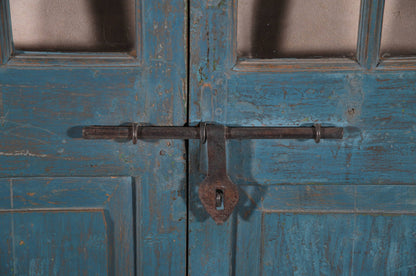 Antique Indian Teak Wood Pair Of Doors And Frame