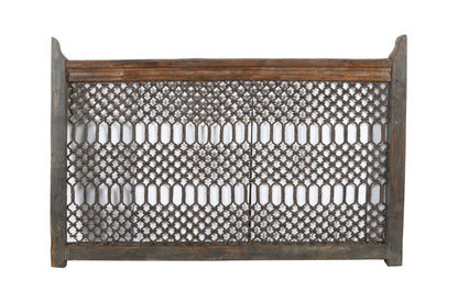 Antique Indian Teak Wood and Iron Bannister