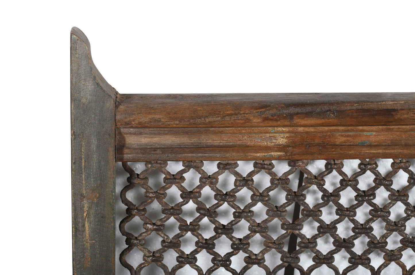 Antique Indian Teak Wood and Iron Bannister