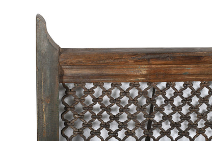 Antique Indian Teak Wood and Iron Bannister