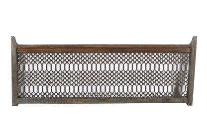 Antique Indian Teak Wood and Iron Bannister