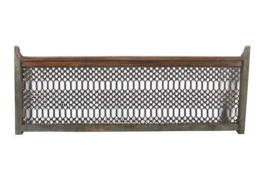 Antique Indian Teak Wood and Iron Bannister