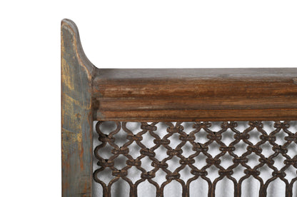 Antique Indian Teak Wood and Iron Bannister