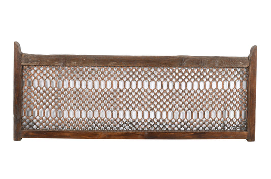 Antique Indian Teak Wood and Iron Bannister