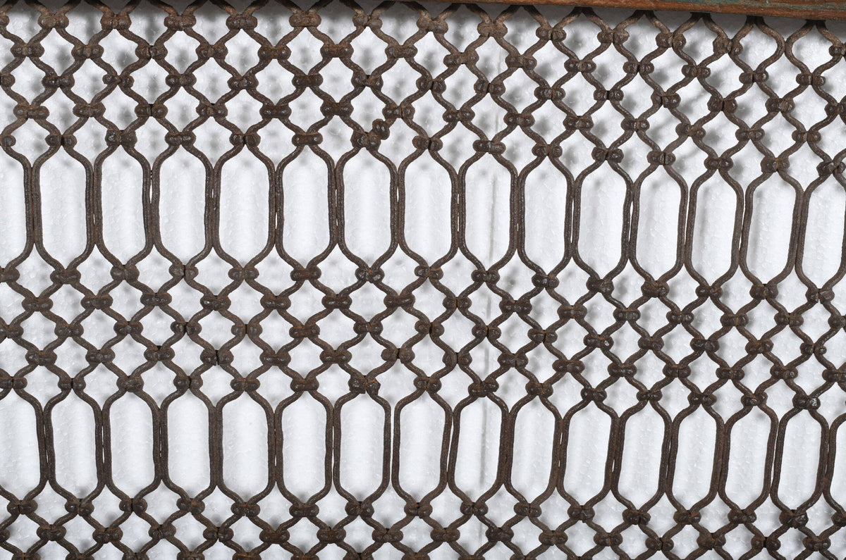 Antique Indian Teak Wood and Iron Bannister