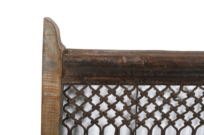 Antique Indian Teak Wood and Iron Bannister