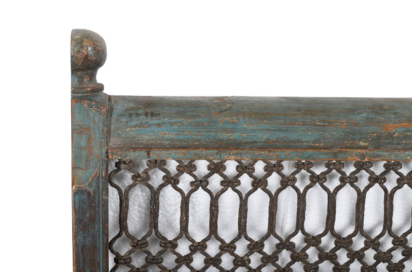 Antique Indian Teak Wood and Iron Bannister
