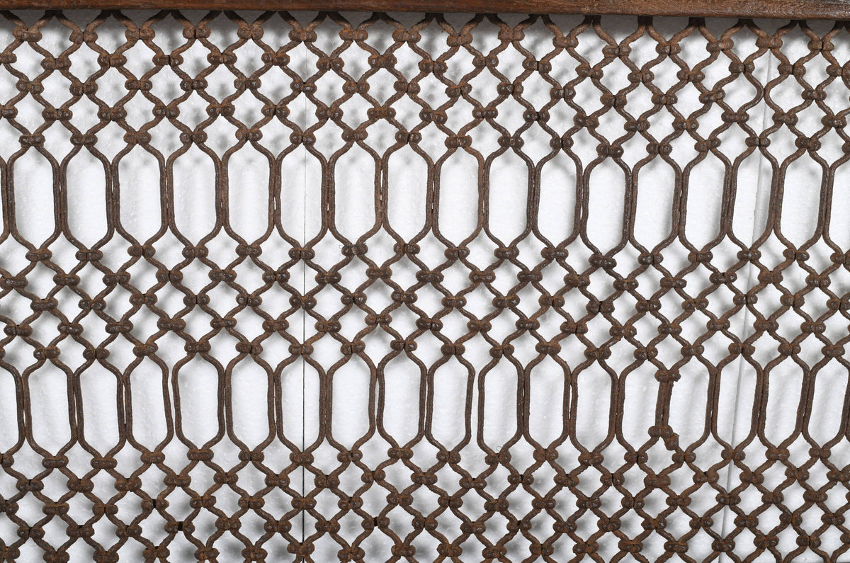 Antique Indian Teak Wood and Iron Bannister